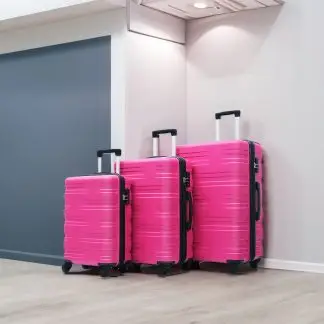 Hard shell Luggage Sets 3 Pcs Pink