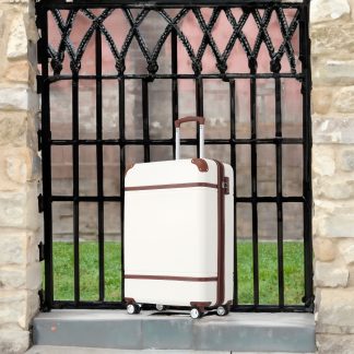 20 INCH Luggage 1 Piece with TSA lock - Vintage White