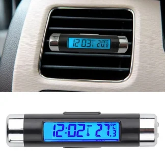2in1 LCD Clip-on Digital Thermometer Clock